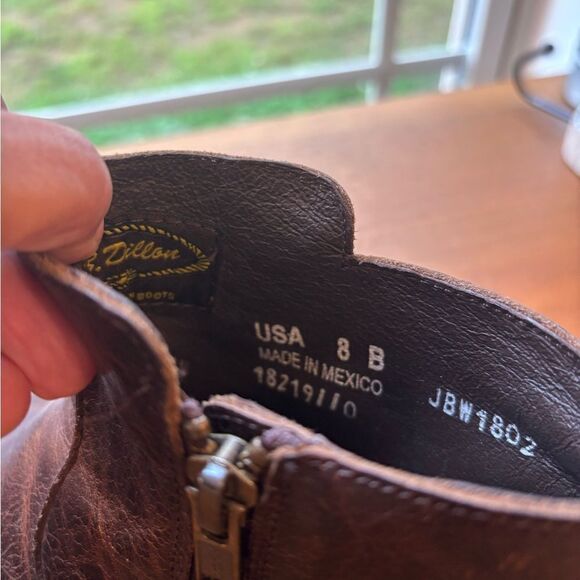 !!!SOLD!!! J.B. Dillon Leather Western Ankle Boots with Buckle - Picture 5 of 7